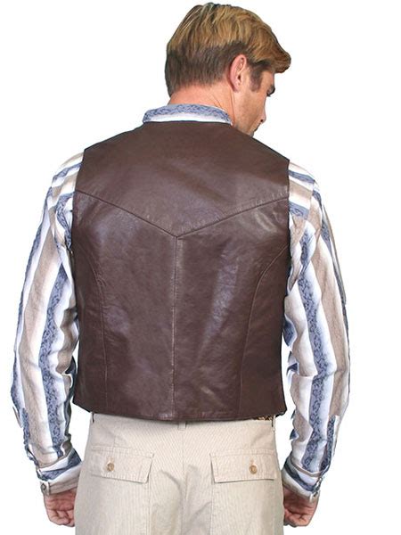 Scully Soft Touch Lambskin Vest Brown Mens Leather Western Vests