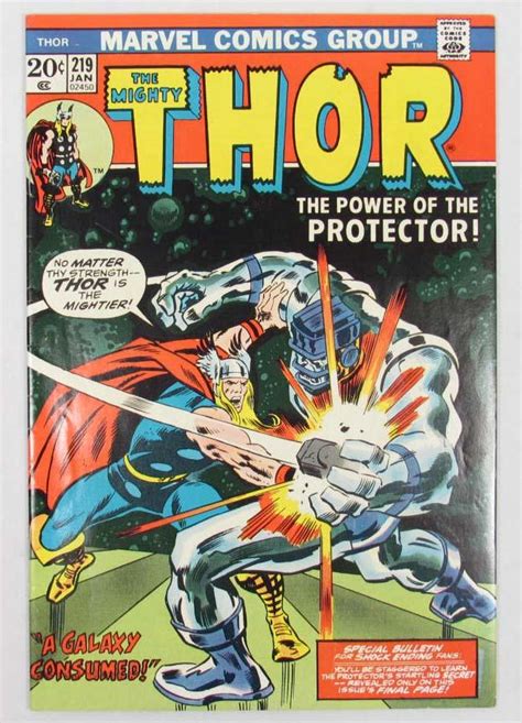 1449 Vintage Marvel Thor No 219 Comic Book W 20 Cent