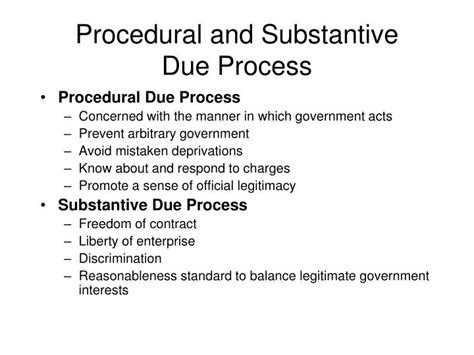 Substantive Due Process Vs Procedural Due Process Substantive And
