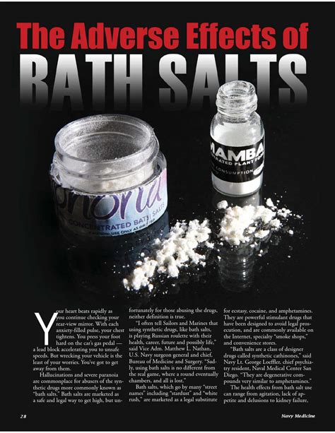 The Adverse Effects Of Bath Salts By U S Navy Issuu