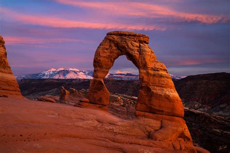 Delicate Arch At Sunset Arches National Park Fine Art Landscape