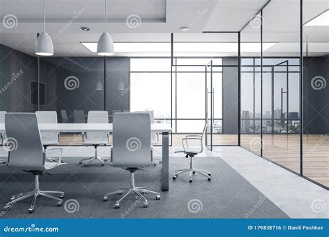 Futuristic Conference Room Interior Stock Illustration Illustration