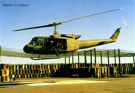 Ab205 Of Rhodesian Forces With Commandos Of Rli Military Helicopter