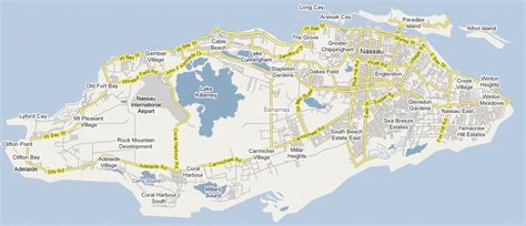 Printable Walking Map Nassau Bahamas