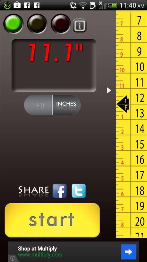 Laptop screen size is measured in inches, diagonally from corner to corner (not including the bezel). Slide Meter: Using your phone to take length measurements