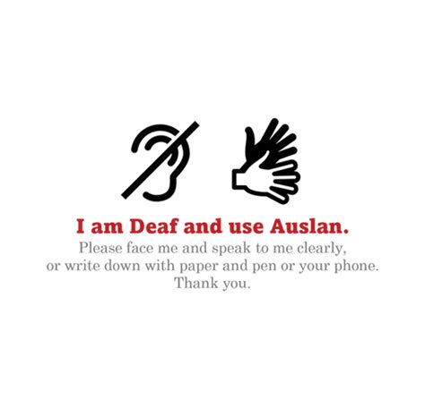 I Am Deaf Cards Free Printable Auslanity
