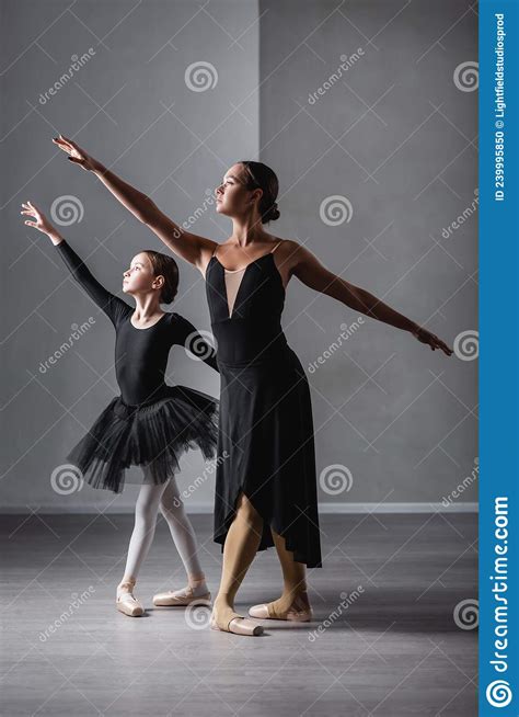 Full Length View Of Ballet Teacher Stock Photo Image Of Indoors