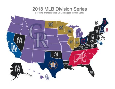 Infographic Which Mlb Team Is Each State Rooting For In Division