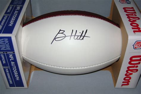 Nfl Auction Nfl Falcons Brian Hill Signed Panel Ball