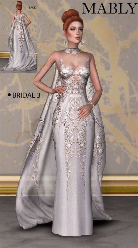 Bridal 3 Mably Sims 4 Wedding Dress Sims 4 Dresses Sims 4