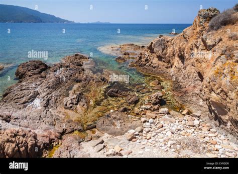 Coastal Landscape With Rocks And Sea Water South Corsica France