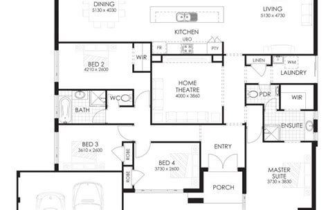 Floor Plan Friday 4 Bedroom 3 Bathroom With Modern Skillion Roof