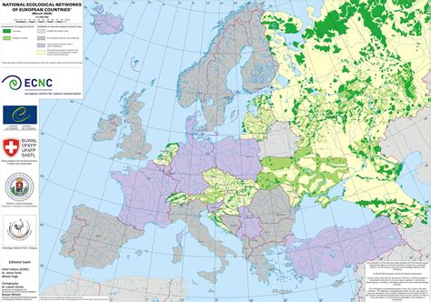 National Ecological Networks Of European Countries Map Daumlâ„¢bowo