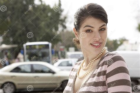 Portrait Of Sophisticated Woman Stock Photo Image Of Cosmetics Cars