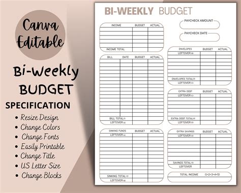 Pink Printable And Digital Biweekly Budget Planner Cash Envelopes Expenses Lupon Gov Ph