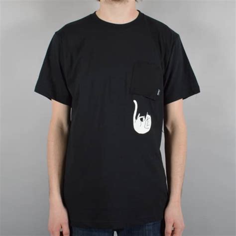 Rip N Dip Falling For Nermal Pocket T Shirt Black Skate Clothing From Native Skate Store Uk
