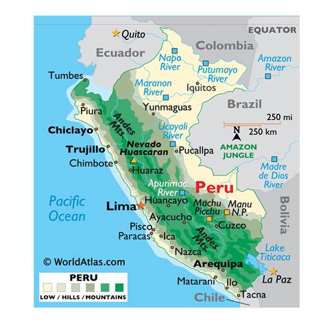 Peru Map Geography Of Peru Map Of Peru