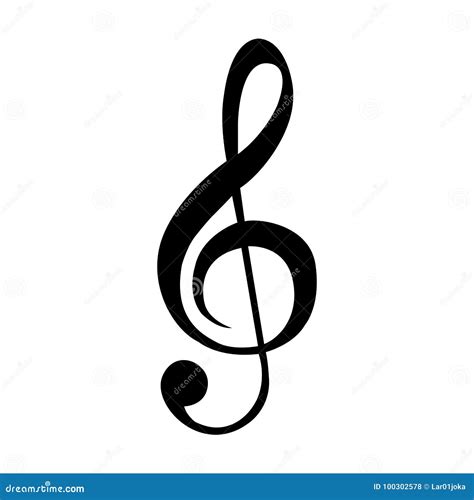 Musical Note Melody Symbol Outline Vector Illustration Cartoondealer