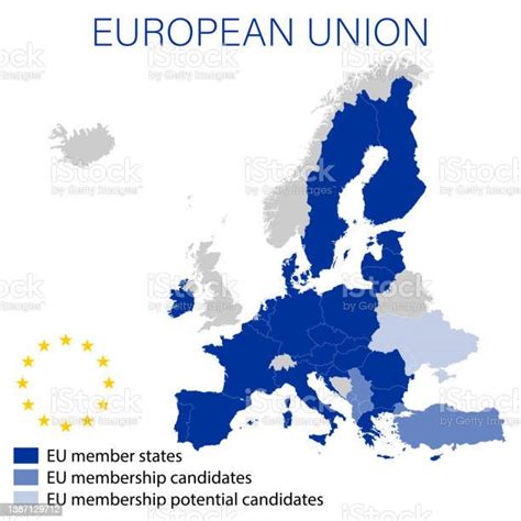 Lunion Européenne Sur La Carte Politique De Leurope En 2022 Vecteurs