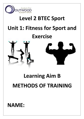 Level 2 Btec Sport Unit 1 Fitness For Sport And Exercise Methods Of