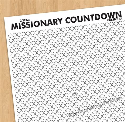 lds mission printable 2 year missionary countdown calendar etsy in 2021 missionary countdown