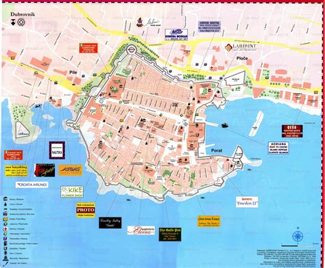 These islands are popular visitor's destination and they are very well connected. Large Dubrovnik Maps for Free Download and Print | High ...