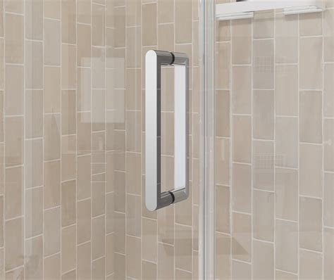 Manhattan X In Mm Pivot Shower Door For Alcove Installation