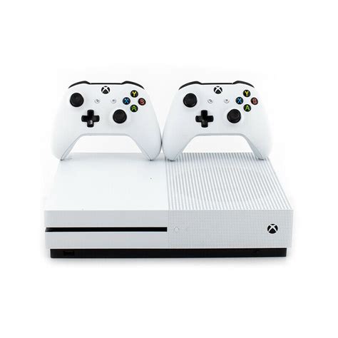 Microsoft Xbox One S White Console 1tb Hdd Two Controller Bundle 234