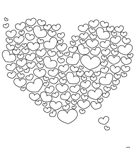 Coloring Pages For Girls Hearts At Free Printable