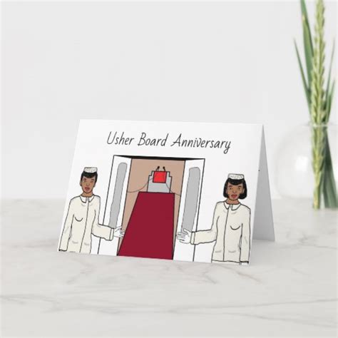 Usher Board Anniversary Card