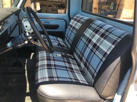 1968 Ford F100 Plaid Seats Truck Interior Car Interior Upholstery Chevy