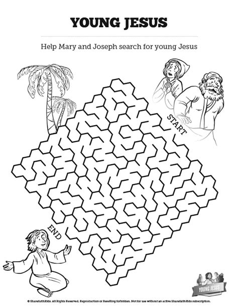 Jesus As A Child Bible Mazes Fun And Engaging Activities For Kids