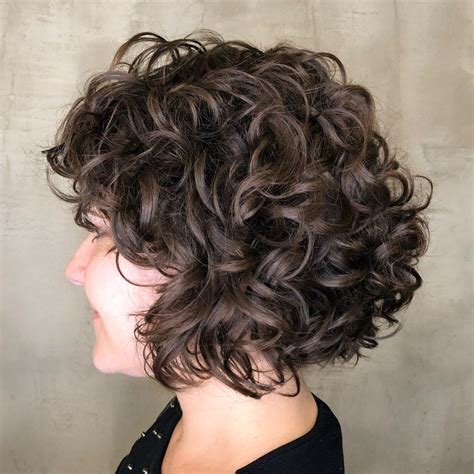Rounded Curly Bob With Golden Blonde Balayage Curly Hair Photos
