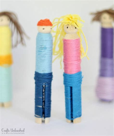 Clothespin Crafts Thread Dolls Crafts Unleashed Clothes Pin Crafts