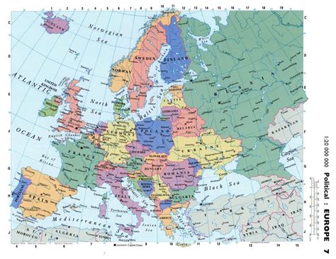 Detailed Political Map Of Europe With Capitals And Major Cities Europe Mapsland Maps Of