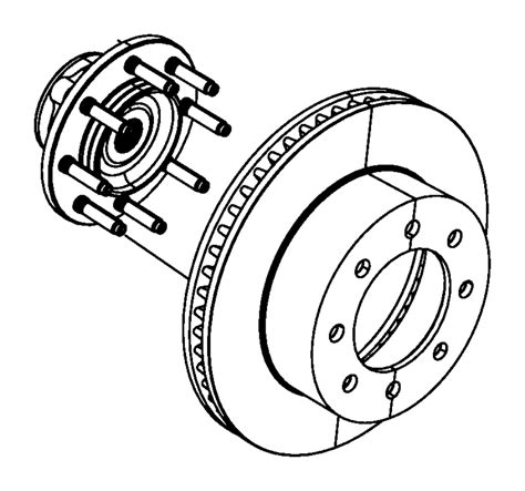 Ram 3500 Wheel Bearing and Hub Assembly. Suspension, FRONT, Left