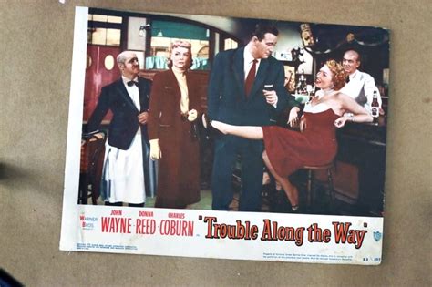 Original Lobby Card Trouble Along The Way 1953 John Wayne Donna