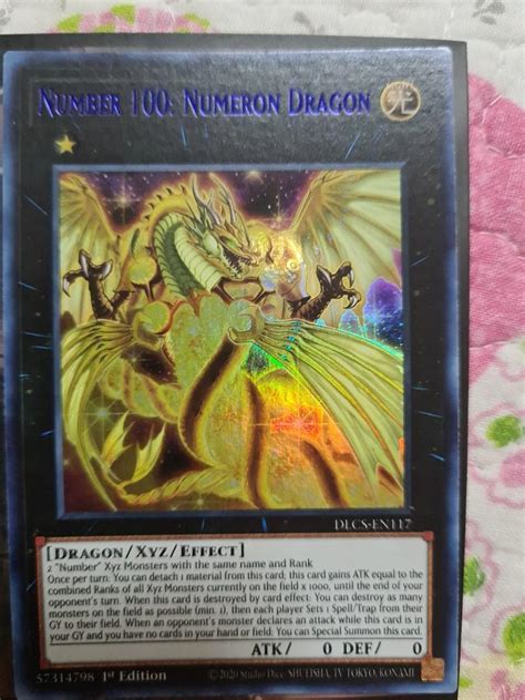 Number 100 Numeron Dragon English 2020 Yugioh Card Hobbies And Toys