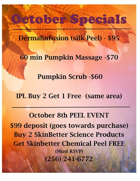 October Specials Prestige Medical Spa