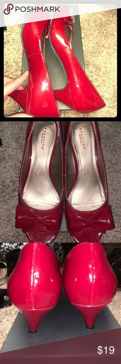kenneth cole red patent pump heel shoes 10👠👠 pumps heels heels kenneth cole reaction shoes
