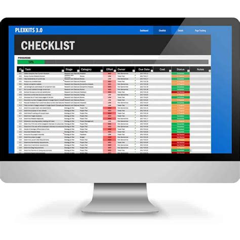amazing  step website launch checklist excel template