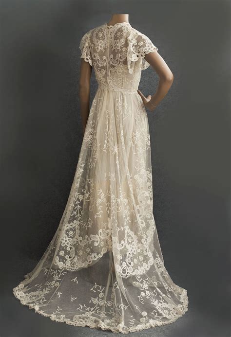 Edwardian Clothing At Vintage Textile 2816 Princess Lace Wedding
