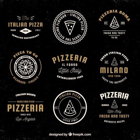 Premium Vector Collection Of Vintage Pizza Logos Pizza Logo Pizza