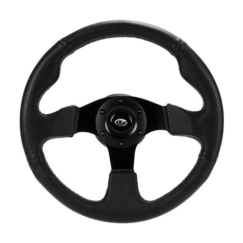 Pilot Black 3 Spoke Steering Wheel With Horn Button