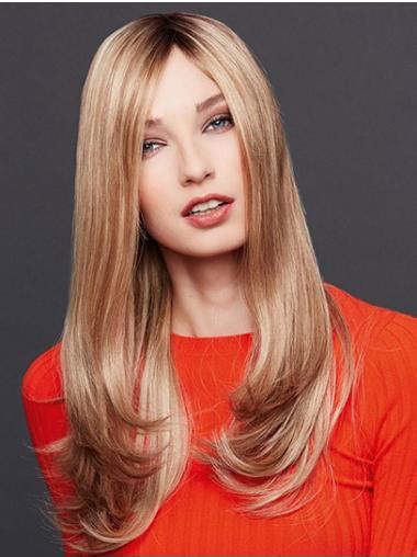 Long Straight Monofilament Blonde Remy Human Hair Best Quality Lace Wigs