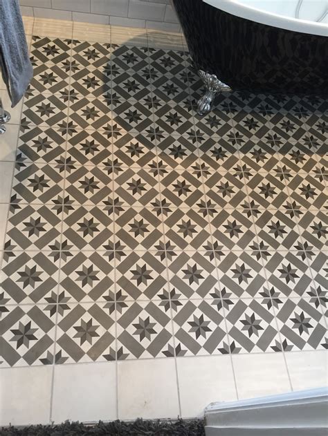 The hexagon modern cement tile vinyl flooring is an extremely intriguing design, the fresh pastel green or grey used and geometric pattern creates a contemporary design based on traditional tile flooring. Encaustic Cement Tiles Burnished and Sealed in Stockport ...