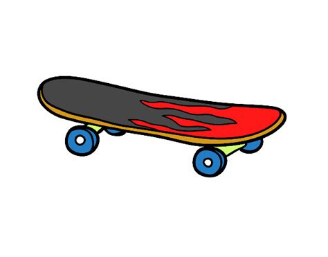Desenho De O Skate Pintado E Colorido Por Renatio O Dia 04 De Março Do 2017