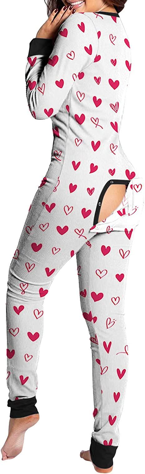 Zoiuytrg Pijama Sexy Con Solapa En El Trasero Para Mujer Con Botones