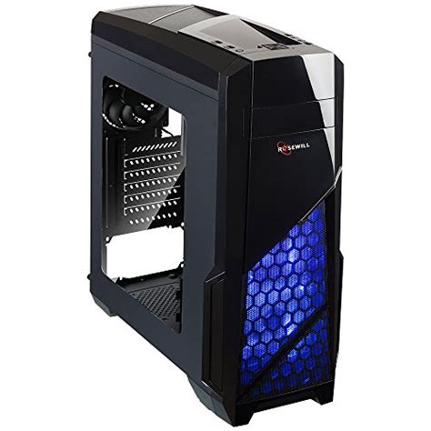 New 4u610h computer case industrial computer case at atx rear window. ROSEWILL ATX Case , Mid Tower Case with Blue LED Fan ...