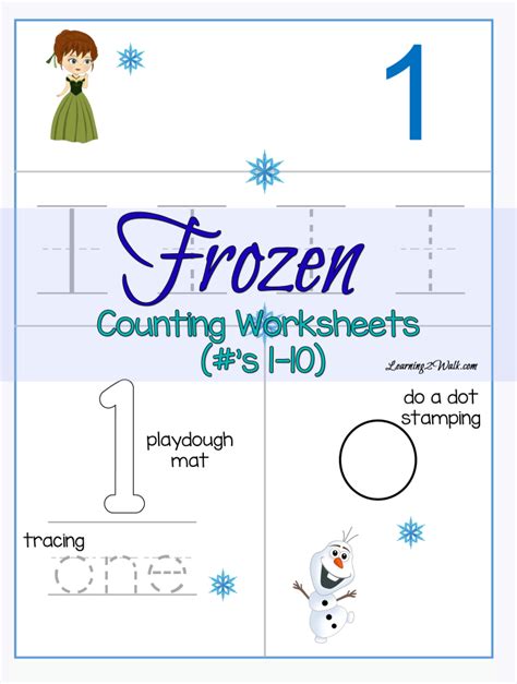 Counting Frozen Worksheets Printable Preschool Worksheets Free Math